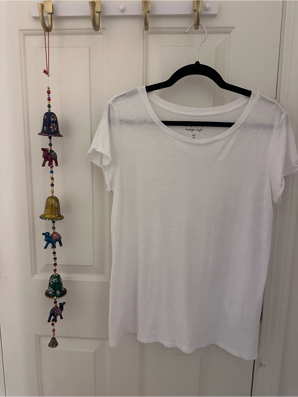 LOFT Vintage Soft White Short Sleeve Crew Neck Tee Medium